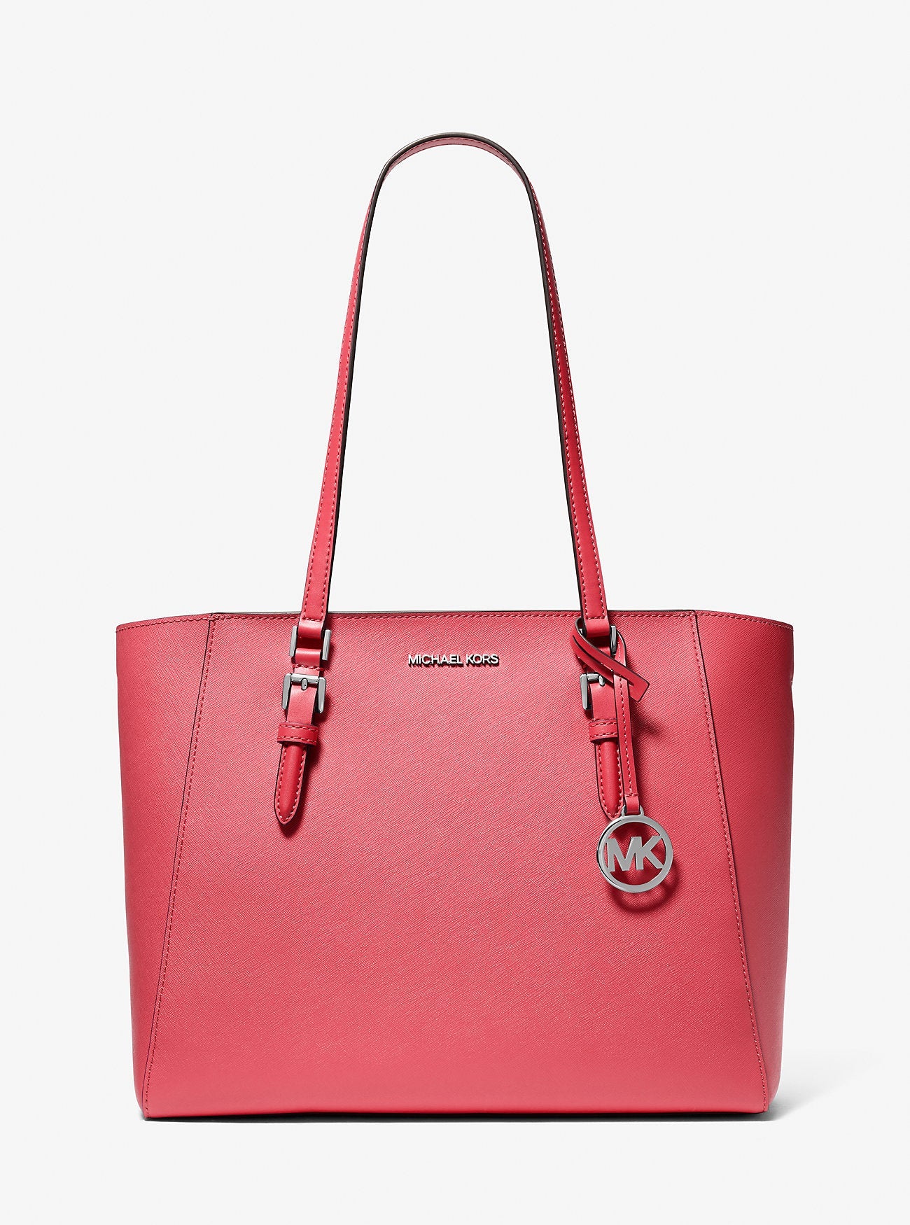 Charlotte Large Leather and Signature Logo 3-in-1 Tote Bag Hibiscus Hibiscus