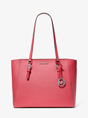 Charlotte Large Leather and Signature Logo 3-in-1 Tote Bag Hibiscus Hibiscus