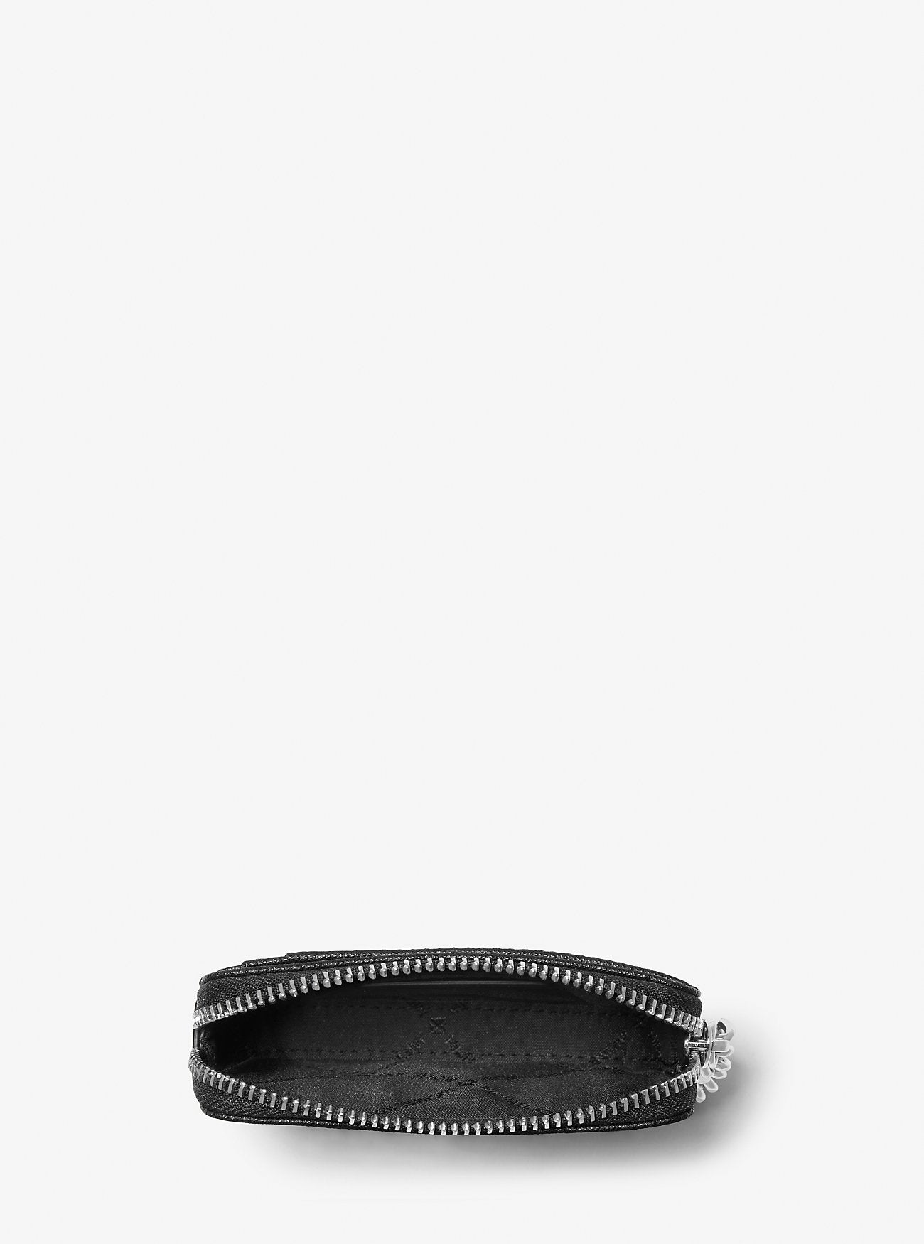 Medium Saffiano Leather Chain Card Case Black Black