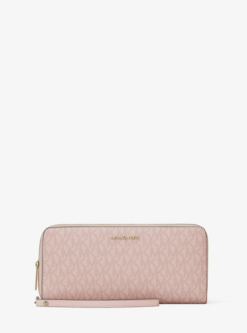 Jet Set Travel Large Signature Logo Continental Wristlet Powder Blush Powder Blush