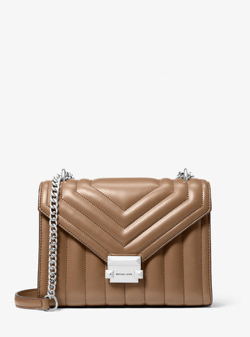 Whitney Medium Quilted Shoulder Bag Driftwood Driftwood