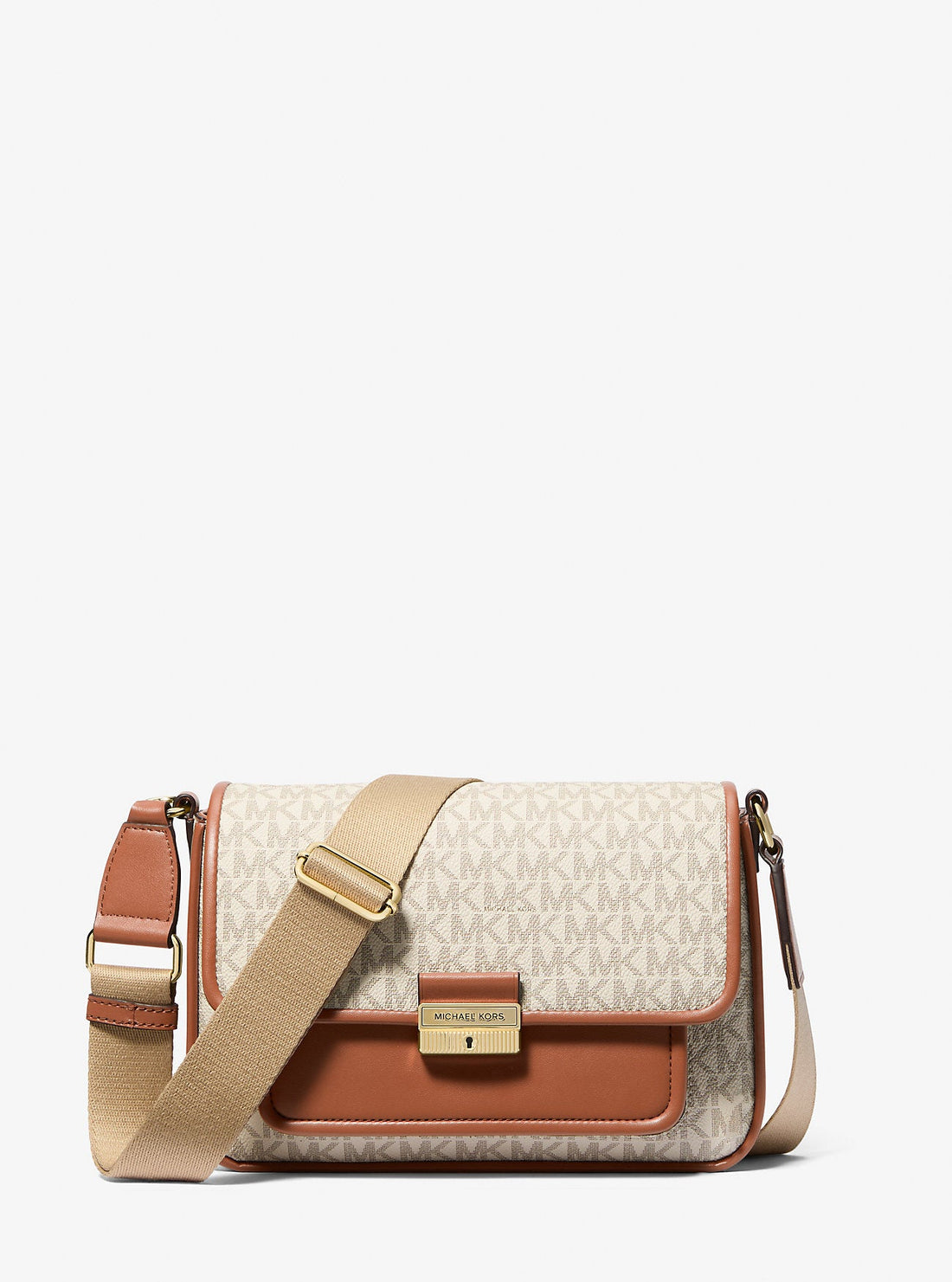Bradshaw Medium Signature Logo Messenger Bag Vanilla Vanilla