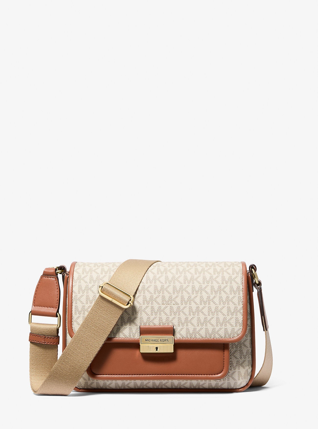 Bradshaw Medium Signature Logo Messenger Bag Vanilla Vanilla