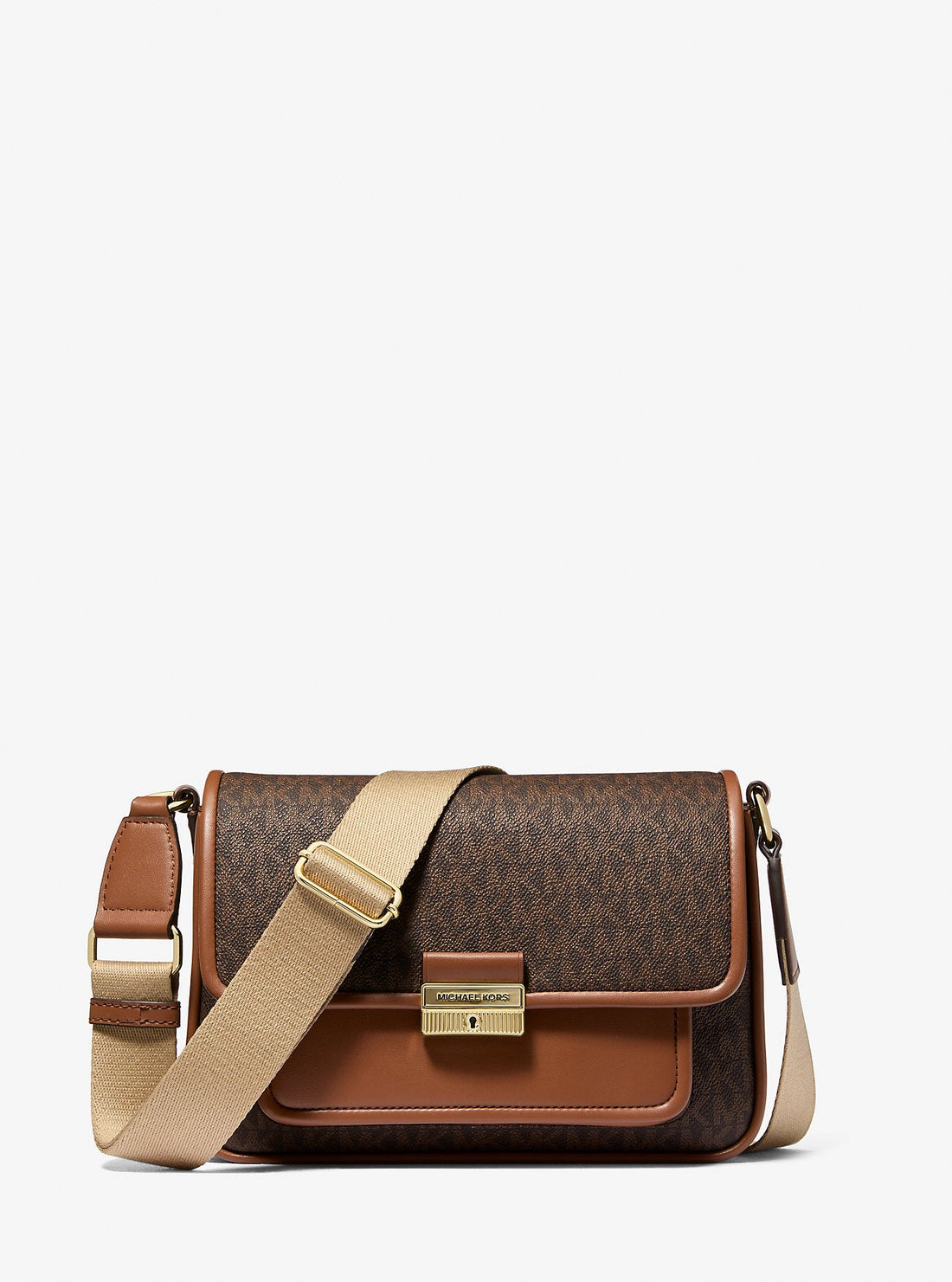 Bradshaw Medium Signature Logo Messenger Bag Brown Brown
