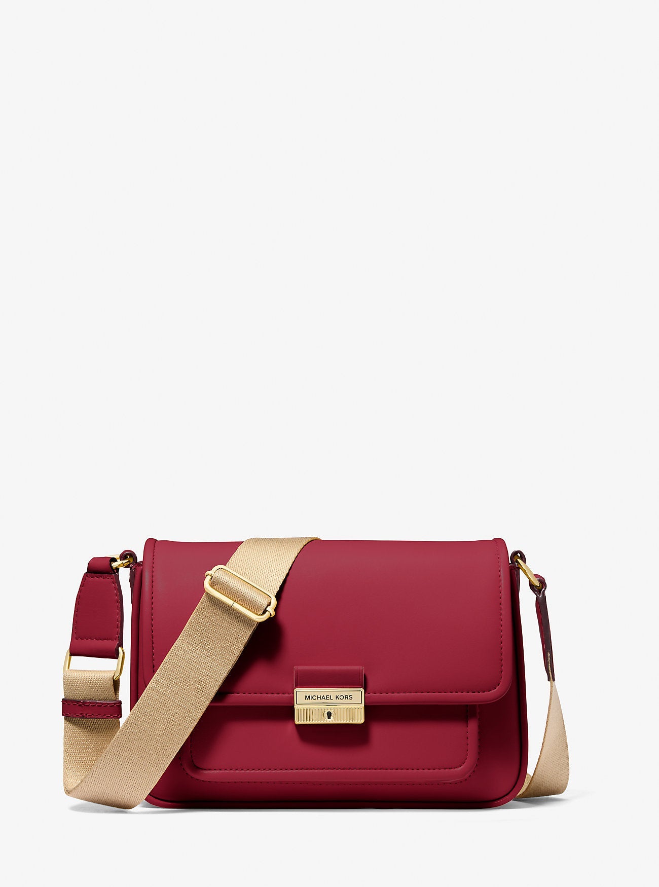 Bradshaw Medium Leather Messenger Bag Cherry Cherry