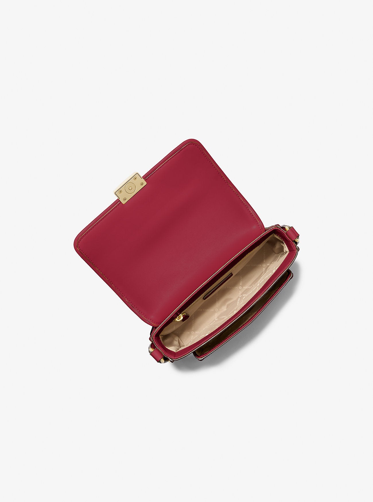 Bradshaw Medium Leather Messenger Bag Cherry Cherry