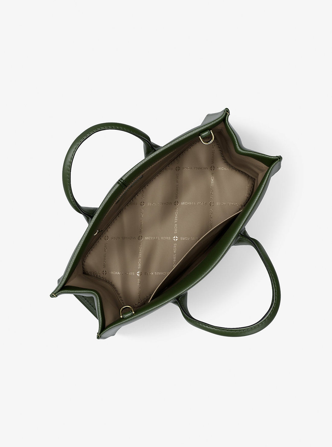 Mirella Medium Pebbled Leather Tote Bag Moss Moss