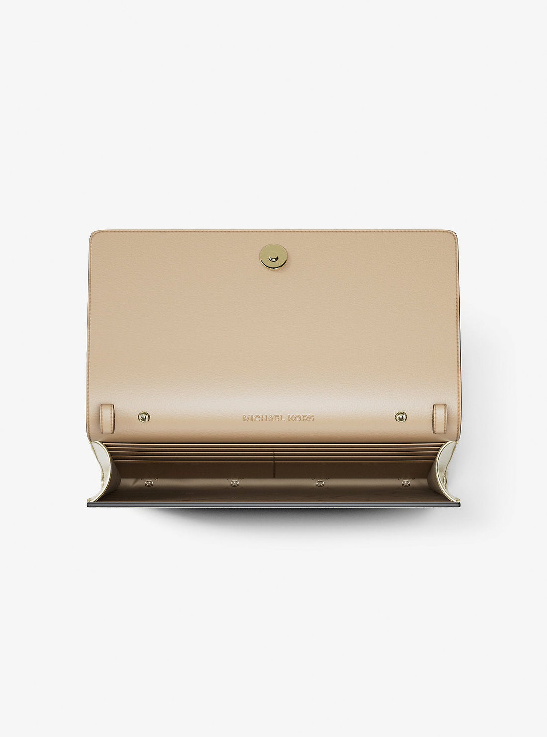 Carson Large Metallic Logo Debossed Wallet Pale Gold Pale Gold