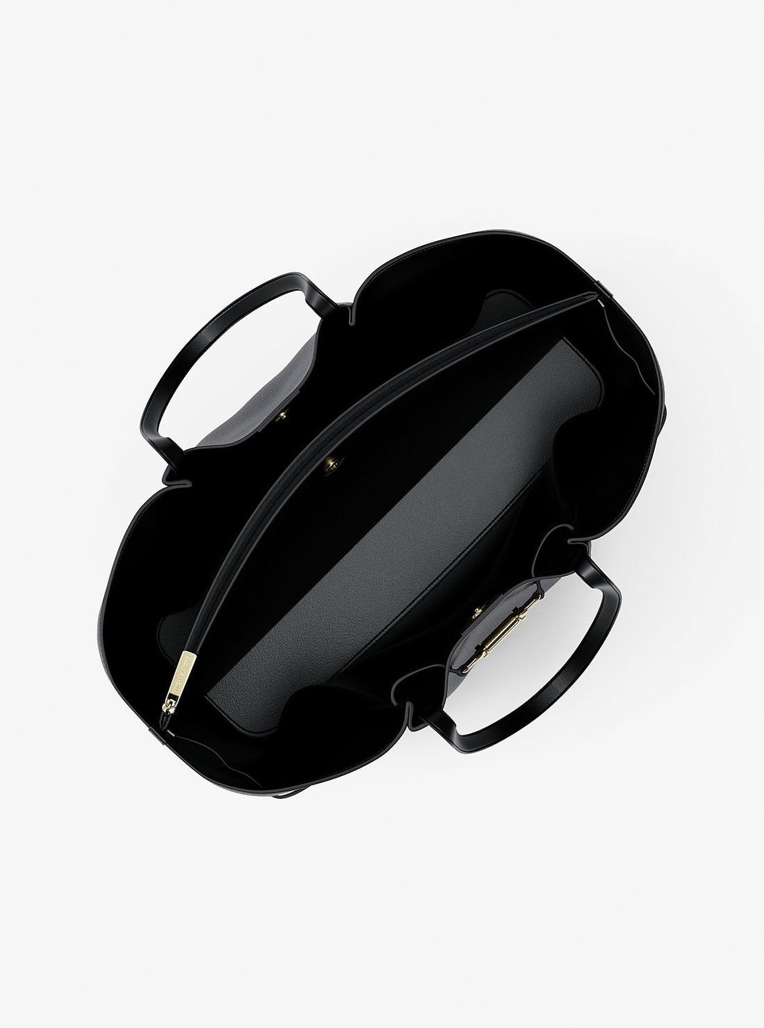 Carson Large Pebbled Leather Tote Bag Black Black