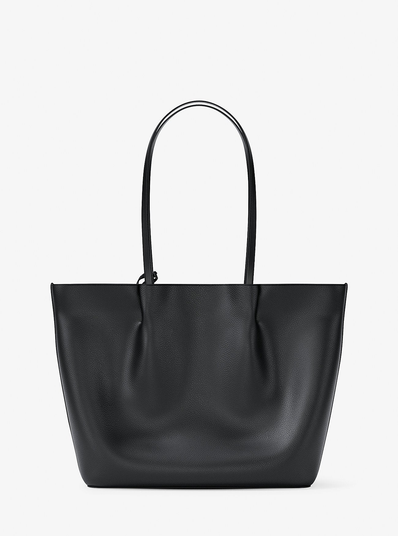 Carson Large Pebbled Leather Tote Bag Black Black