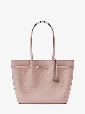 Carson Large Signature Logo Tote Bag Powder Blush Powder Blush