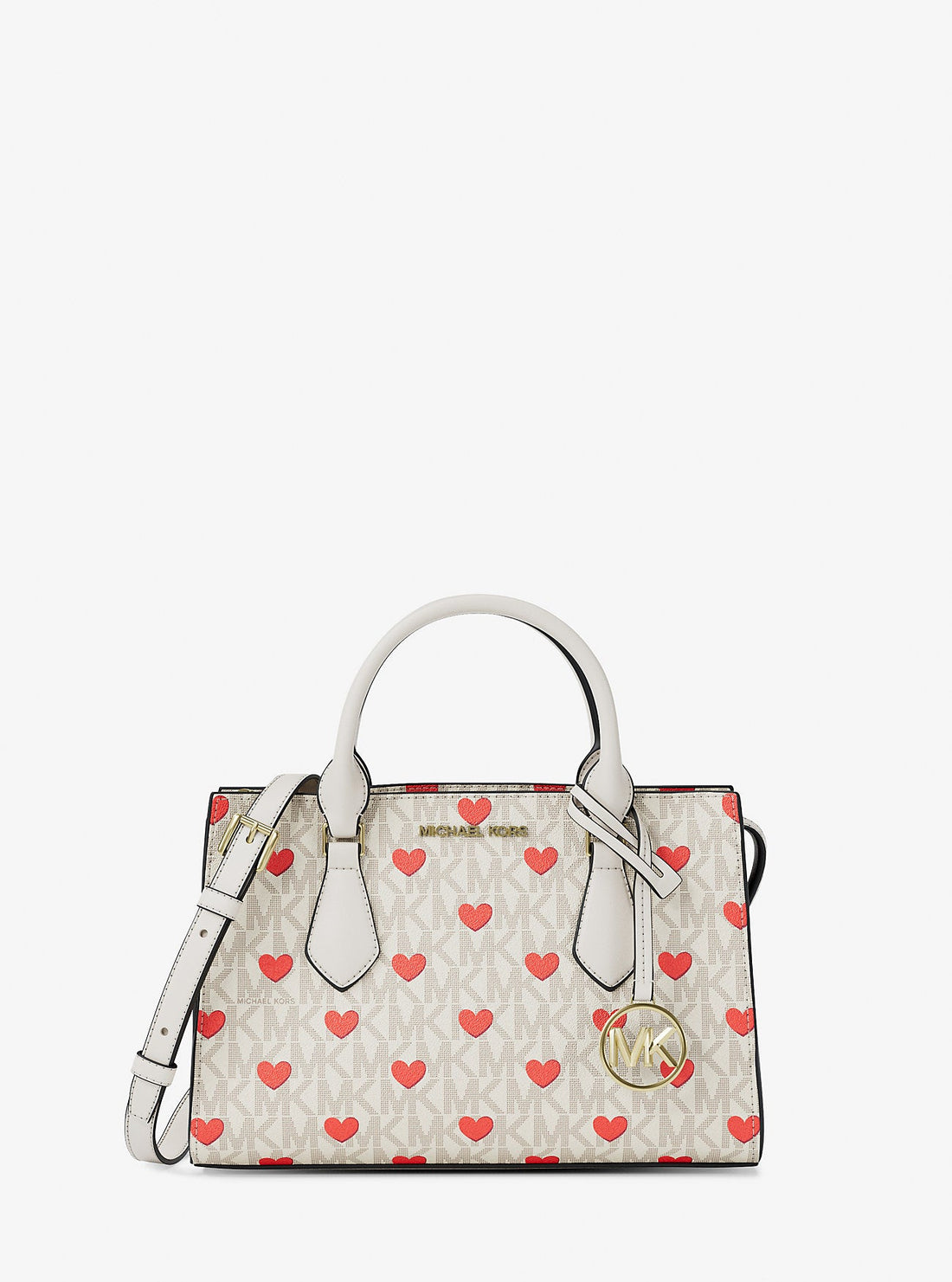 Sheila Small Embellished Signature Logo Satchel Lt Crm Multi Lt Crm Multi