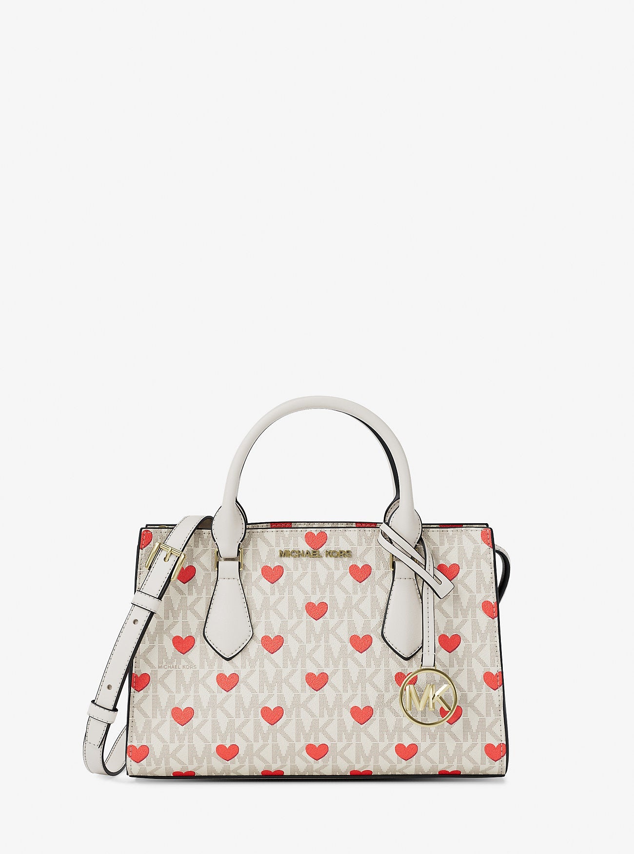 Sheila Small Embellished Signature Logo Satchel Lt Crm Multi Lt Crm Multi