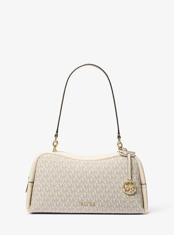 Cecily Medium Signature Logo Shoulder Bag Lt Crm Multi Lt Crm Multi