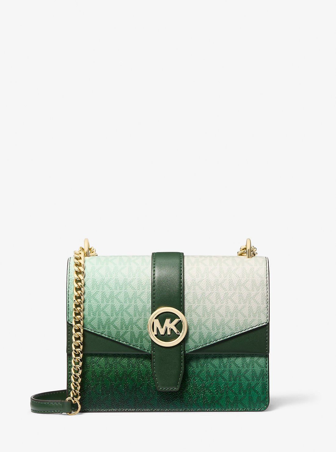 Greenwich Small Ombre Signature Logo Crossbody Bag Moss Multi Moss Multi