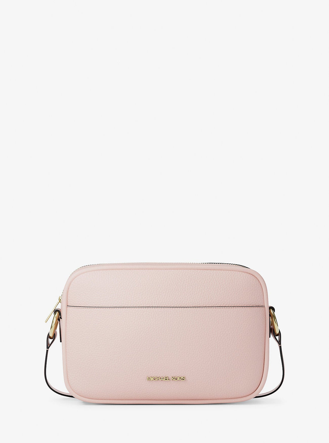 Jet Set Pebbled Leather Camera Crossbody Bag Powder Blush Powder Blush