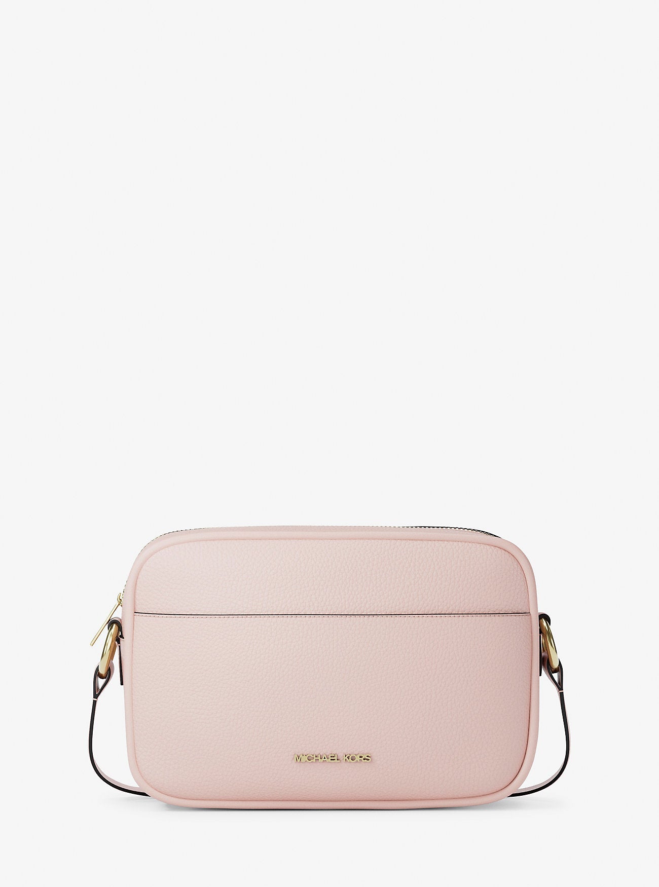 Jet Set Pebbled Leather Camera Crossbody Bag Powder Blush Powder Blush