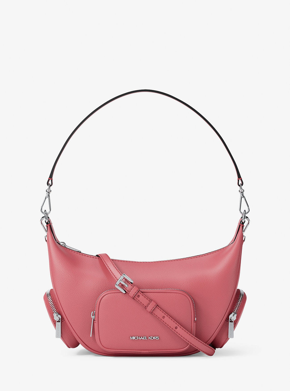 Merritt Medium Pebbled Leather Convertible Shoulder Bag Hibiscus Hibiscus