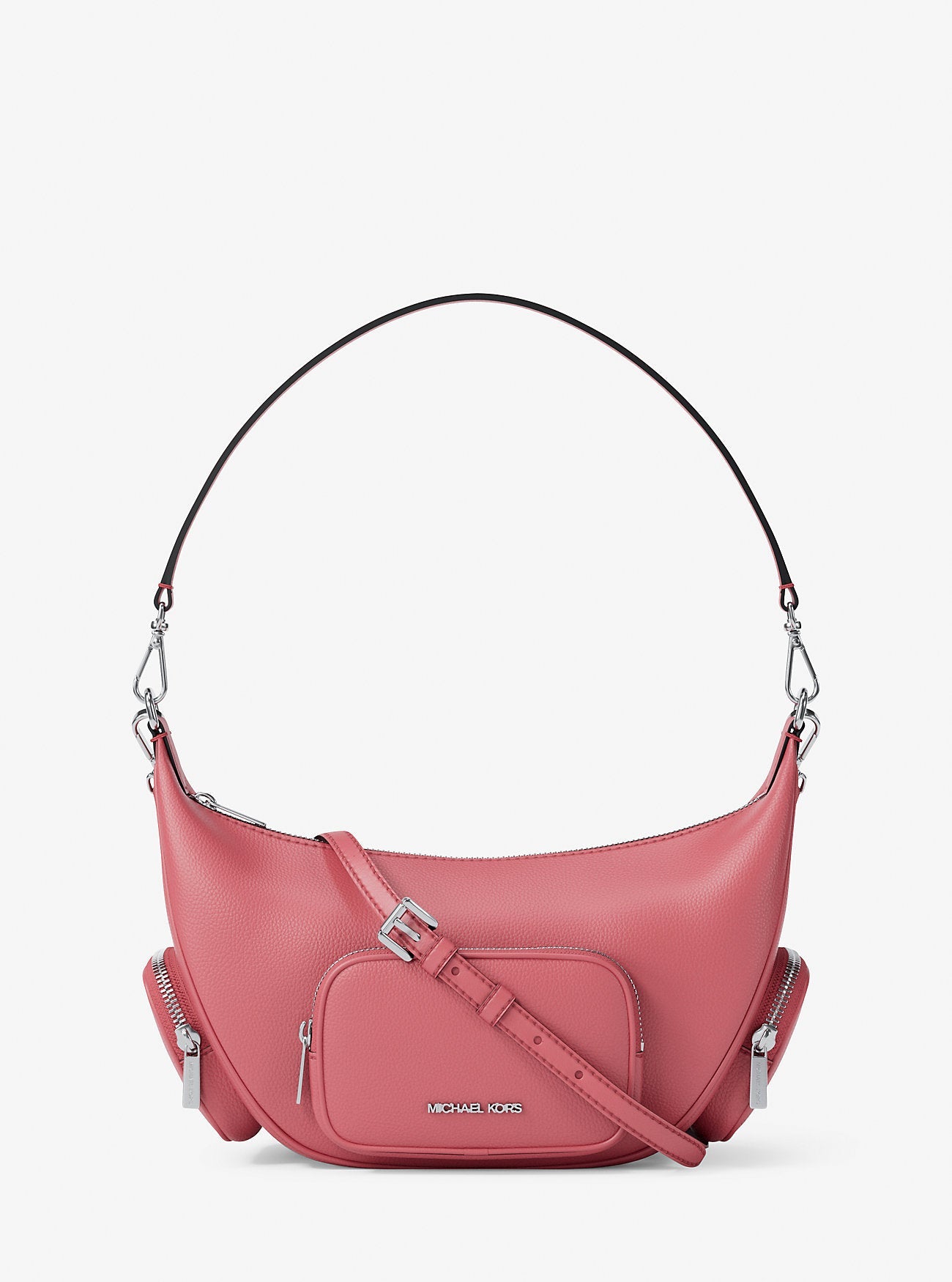 Merritt Medium Pebbled Leather Convertible Shoulder Bag Hibiscus Hibiscus