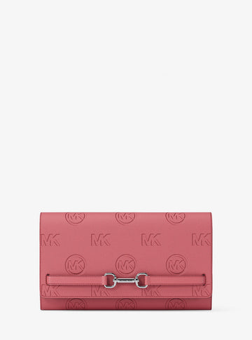 Carson Large Logo Debossed Wallet Hibiscus Hibiscus