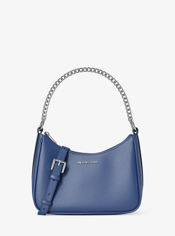 Jet Set Large Pebbled Leather Convertible Crossbody Bag Galaxy Blue Galaxy Blue