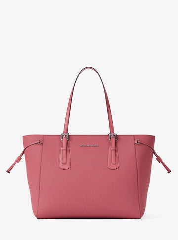 Voyager Large Saffiano Leather Tote Bag Hibiscus Hibiscus