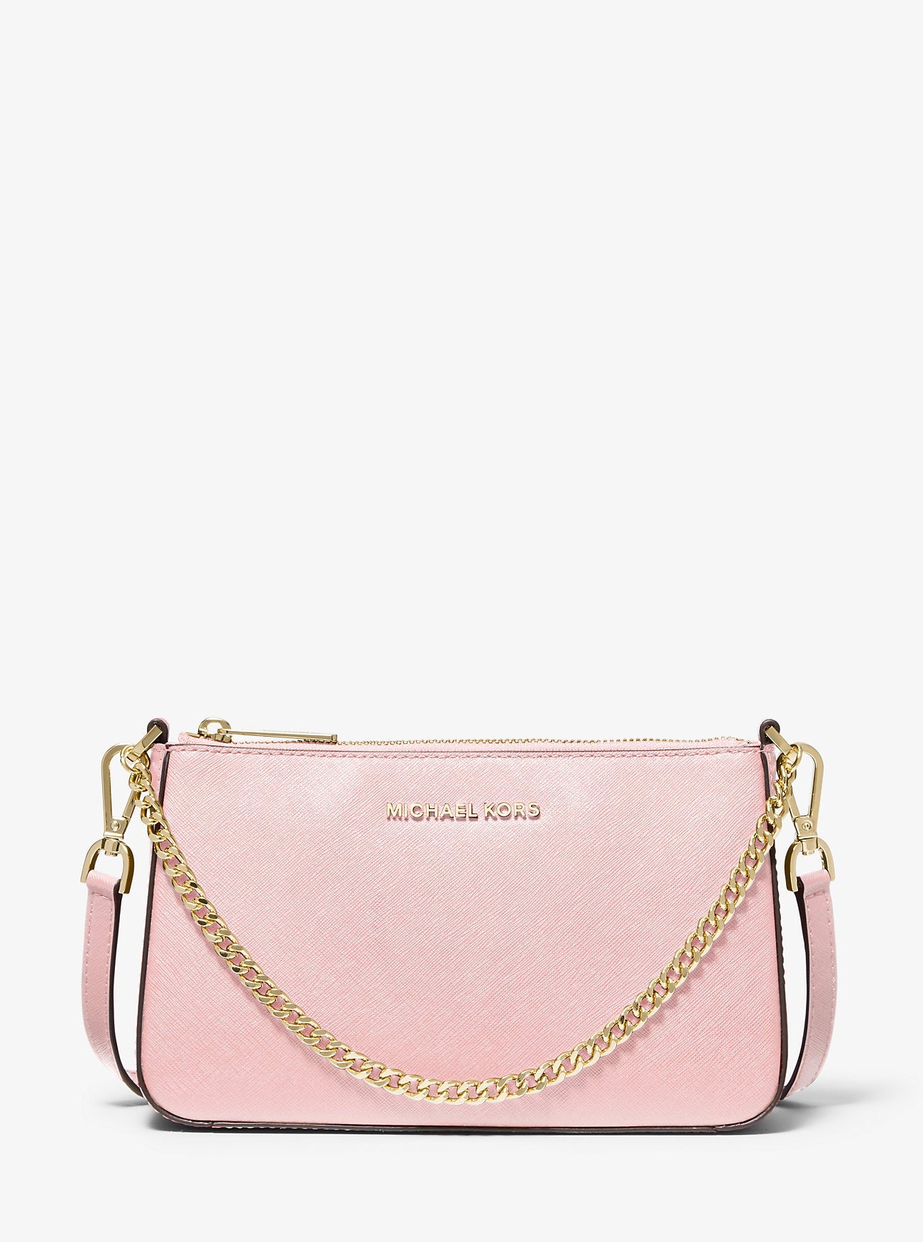 Jet Set Medium Saffiano Leather Crossbody Bag Powder Blush Powder Blush