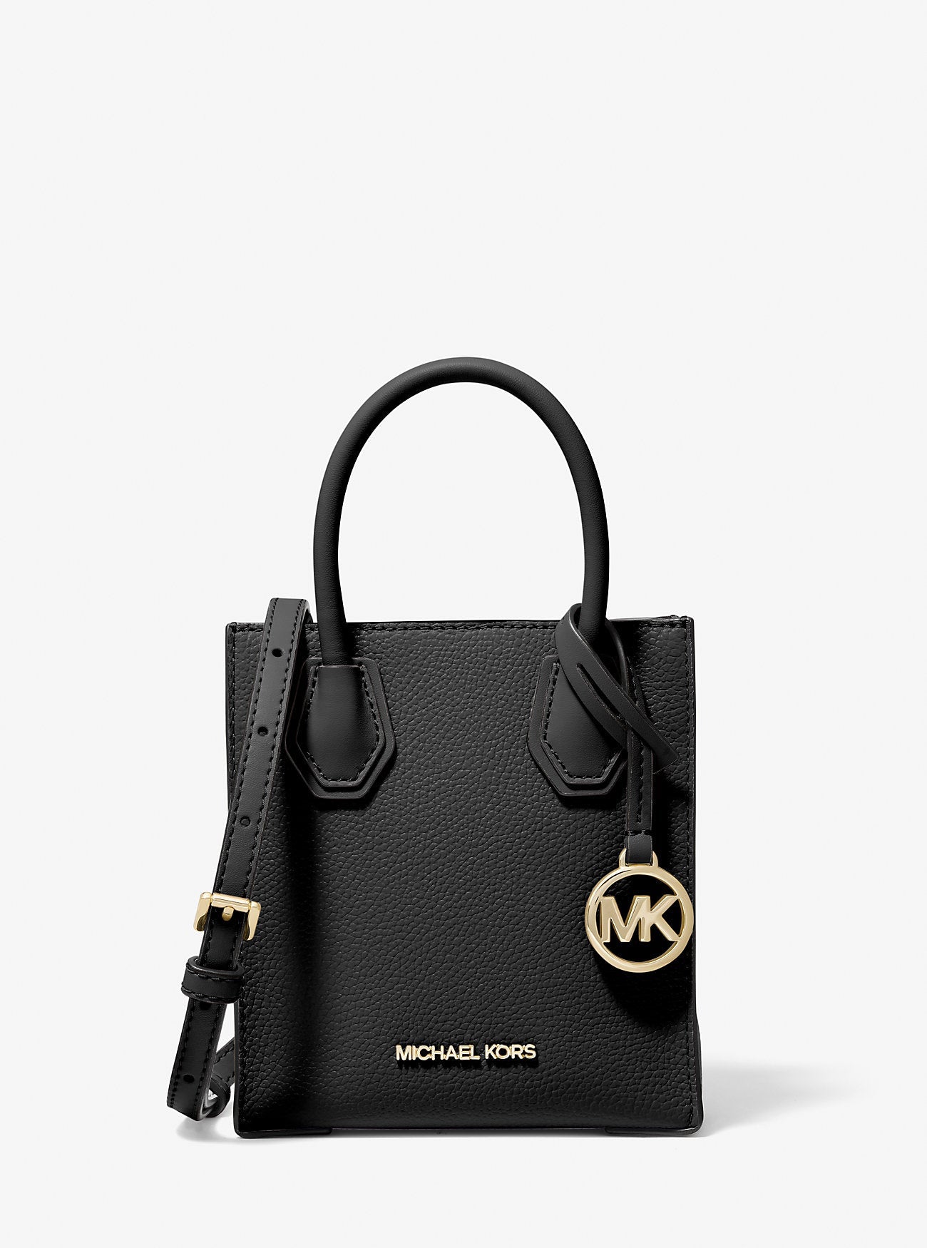 Mercer Extra-Small Pebbled Leather Crossbody Bag Black Black