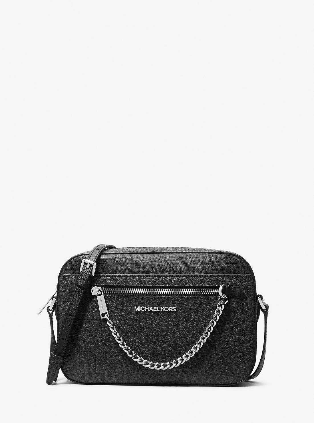 Jet Set Large Logo Crossbody Bag Black Black