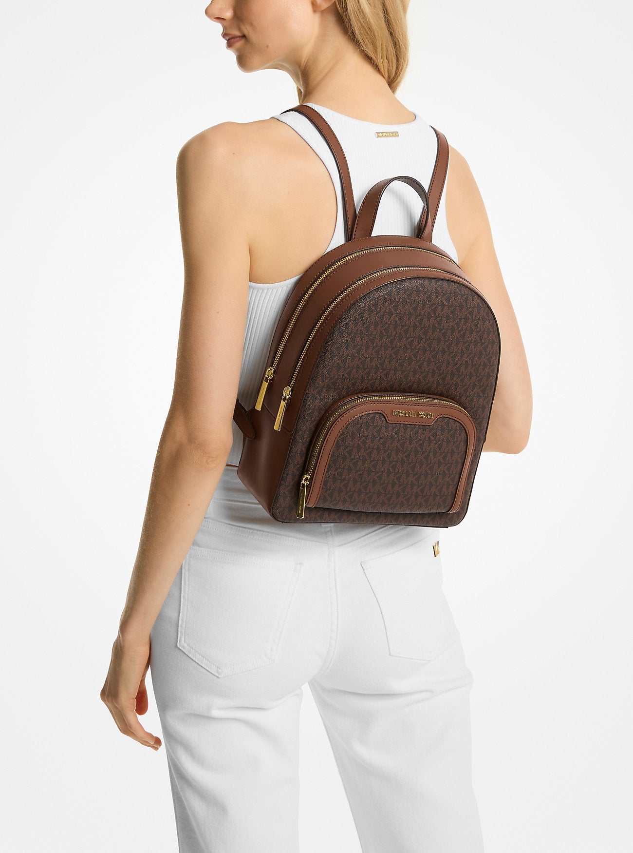Jaycee Medium Logo Backpack Brown Brown