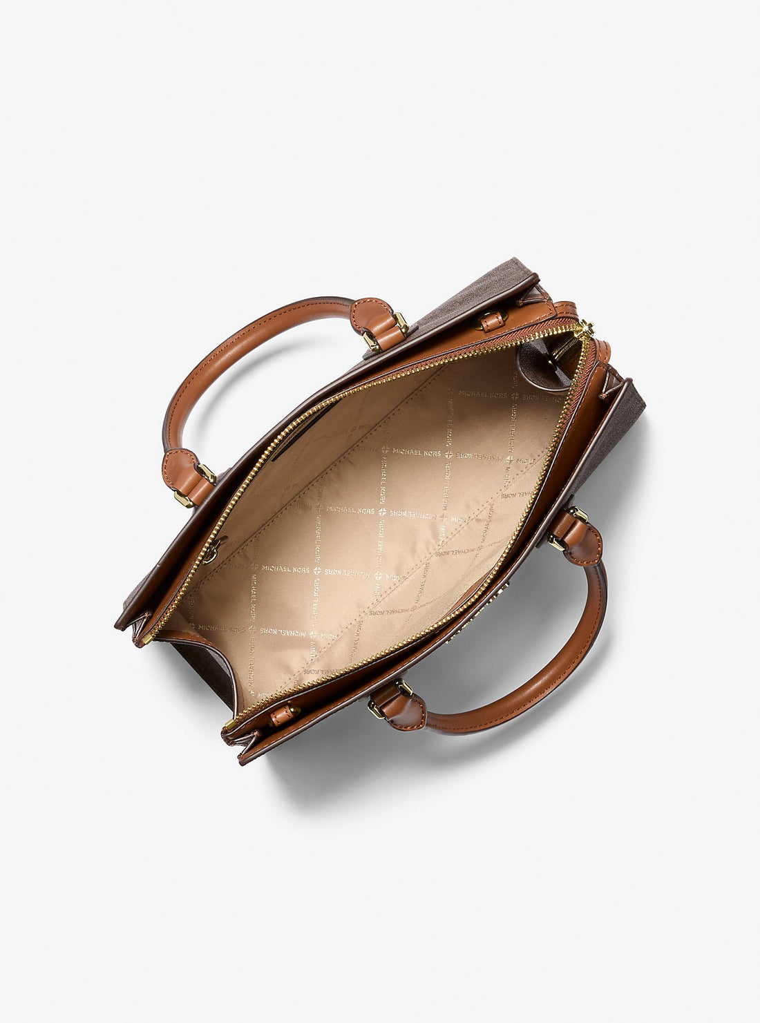 Sheila Medium Logo Satchel Brown Brown