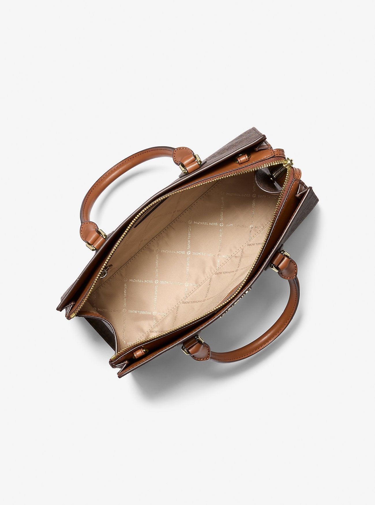 Sheila Medium Logo Satchel Brown Brown