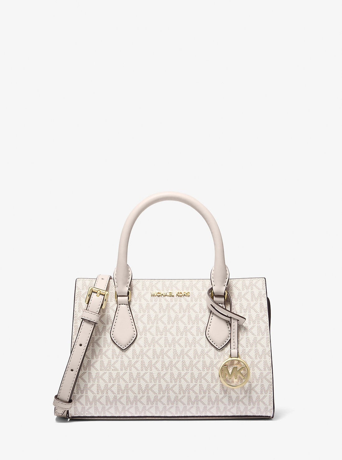 Sheila Small Signature Logo Satchel Vanilla Vanilla