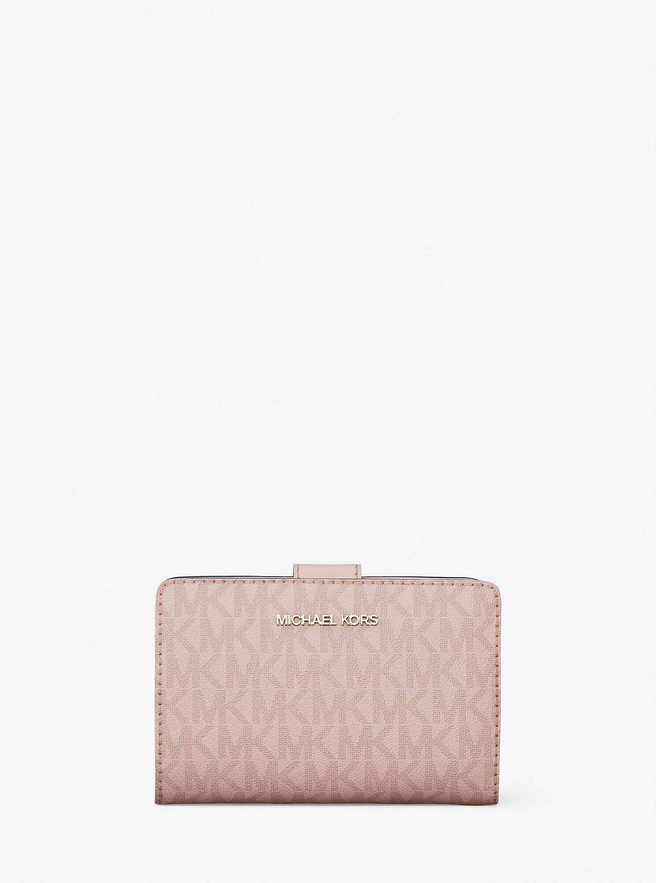 Jet Set Medium Signature Logo Bi-Fold Wallet Powder Blush Powder Blush
