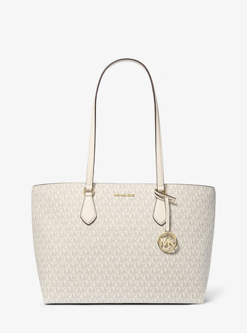 Sheila Large Signature Logo Tote Bag Lt Crm Multi Lt Crm Multi