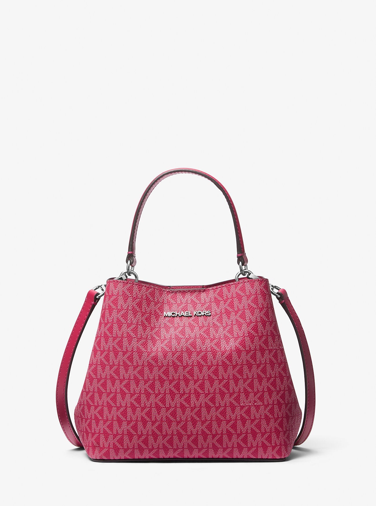 Pratt Small Signature Logo Convertible Shoulder Bag Dk Raspberry Dk Raspberry