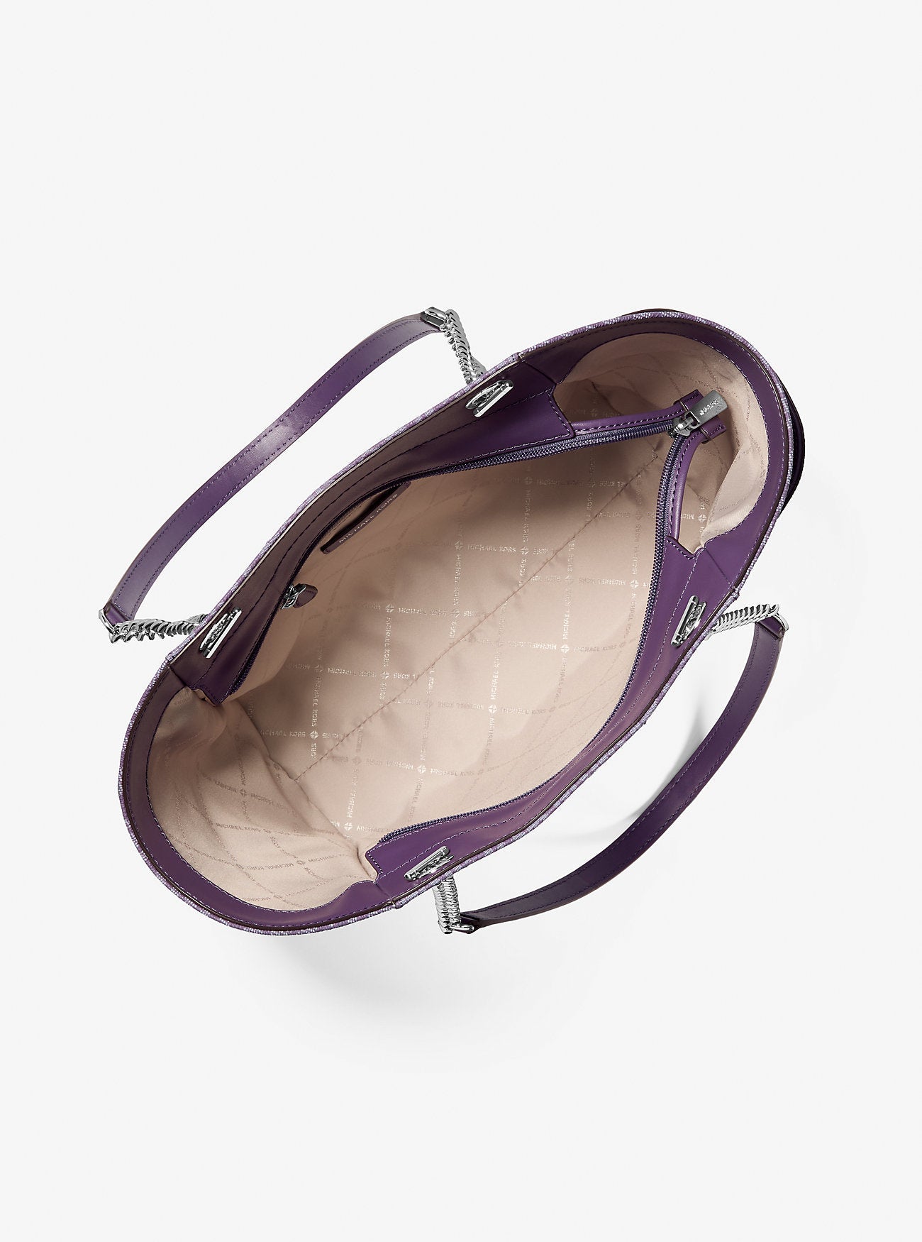 Jet Set Large Signature Logo Shoulder Bag Purple Purple