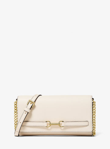 Carson Large Pebbled Leather Convertible Crossbody Bag Lt Cream Lt Cream
