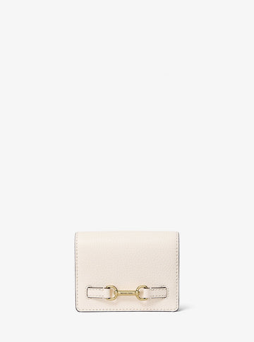Carson Small Pebbled Leather Wallet Lt Cream Lt Cream