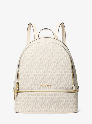 Rhea Medium Signature Logo Backpack Lt Crm Multi Lt Crm Multi
