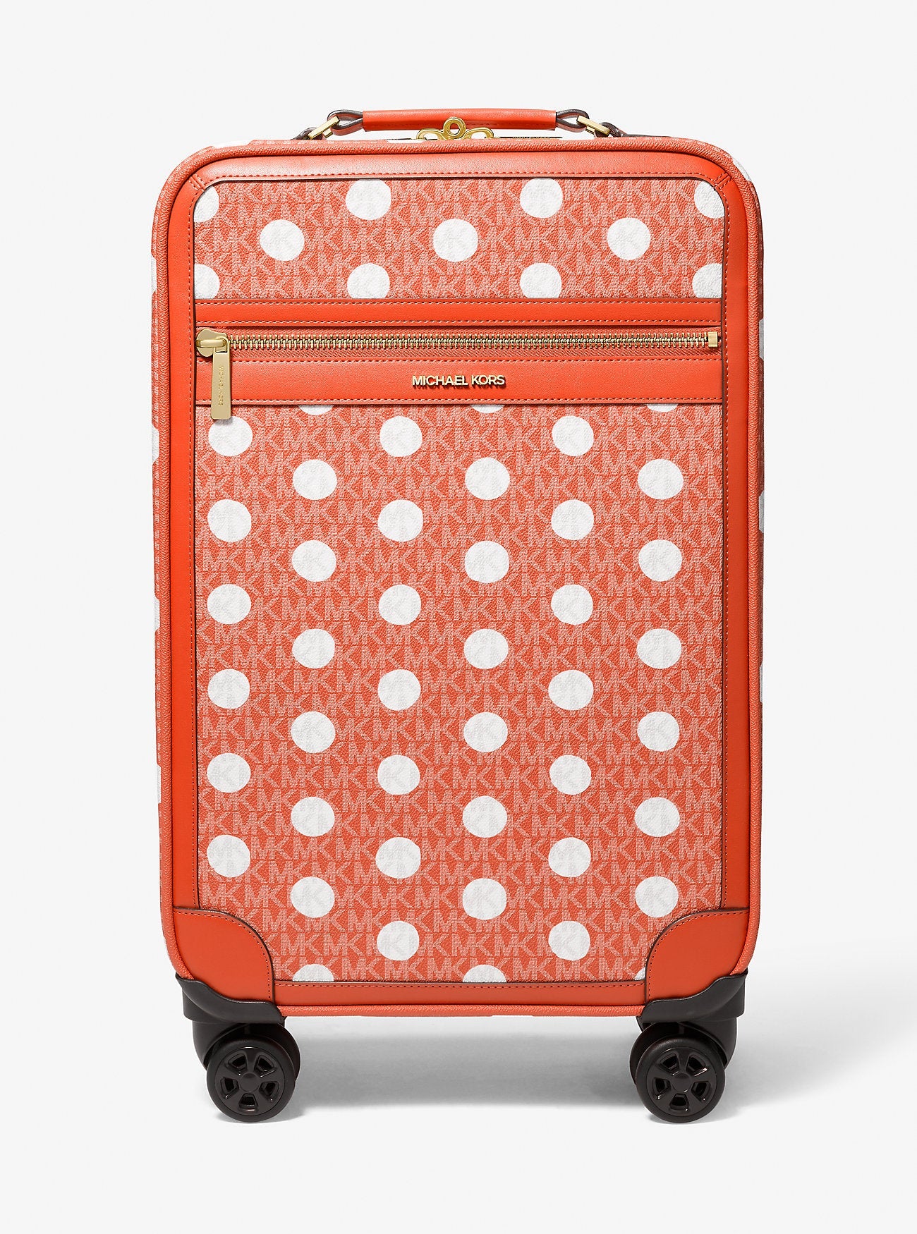 Small Polka Dot Signature Logo Suitcase Red Clay Red Clay