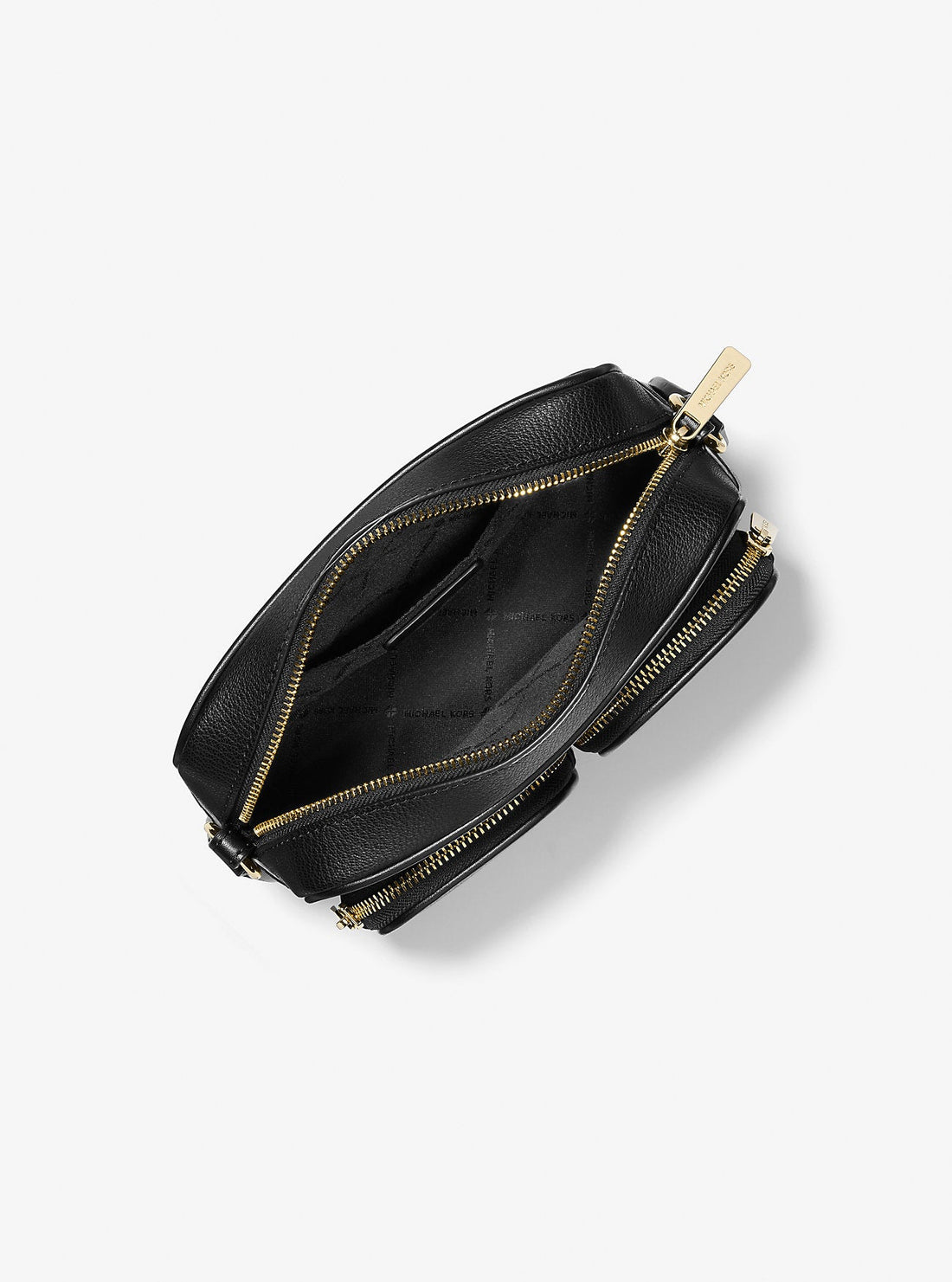 Jet Set Travel Medium Leather Messenger Bag Black Black