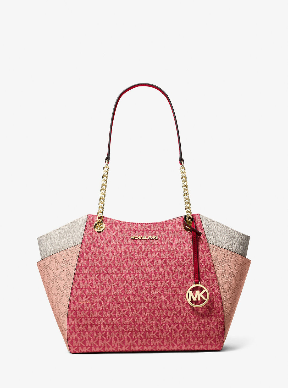 Jet Set Large Color-Block Signature Logo Tote Bag Cherry Multi Cherry Multi