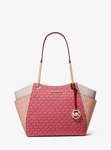 Jet Set Large Color-Block Signature Logo Tote Bag Cherry Multi Cherry Multi