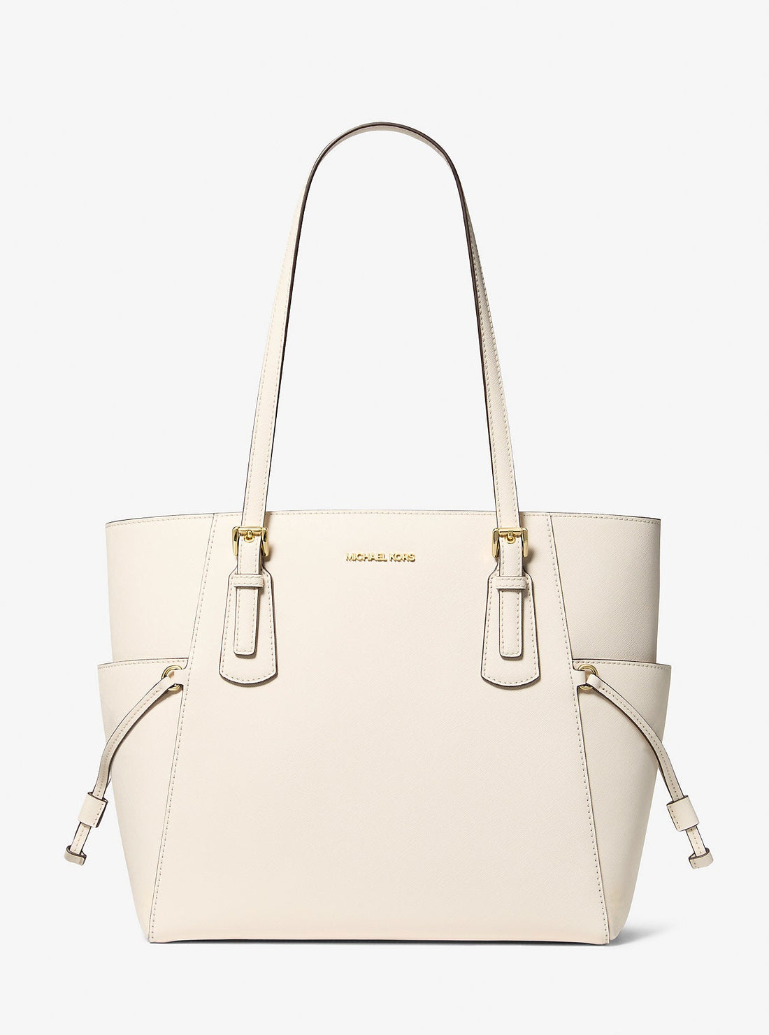 Voyager Large Saffiano Leather Tote Bag Lt Cream Lt Cream