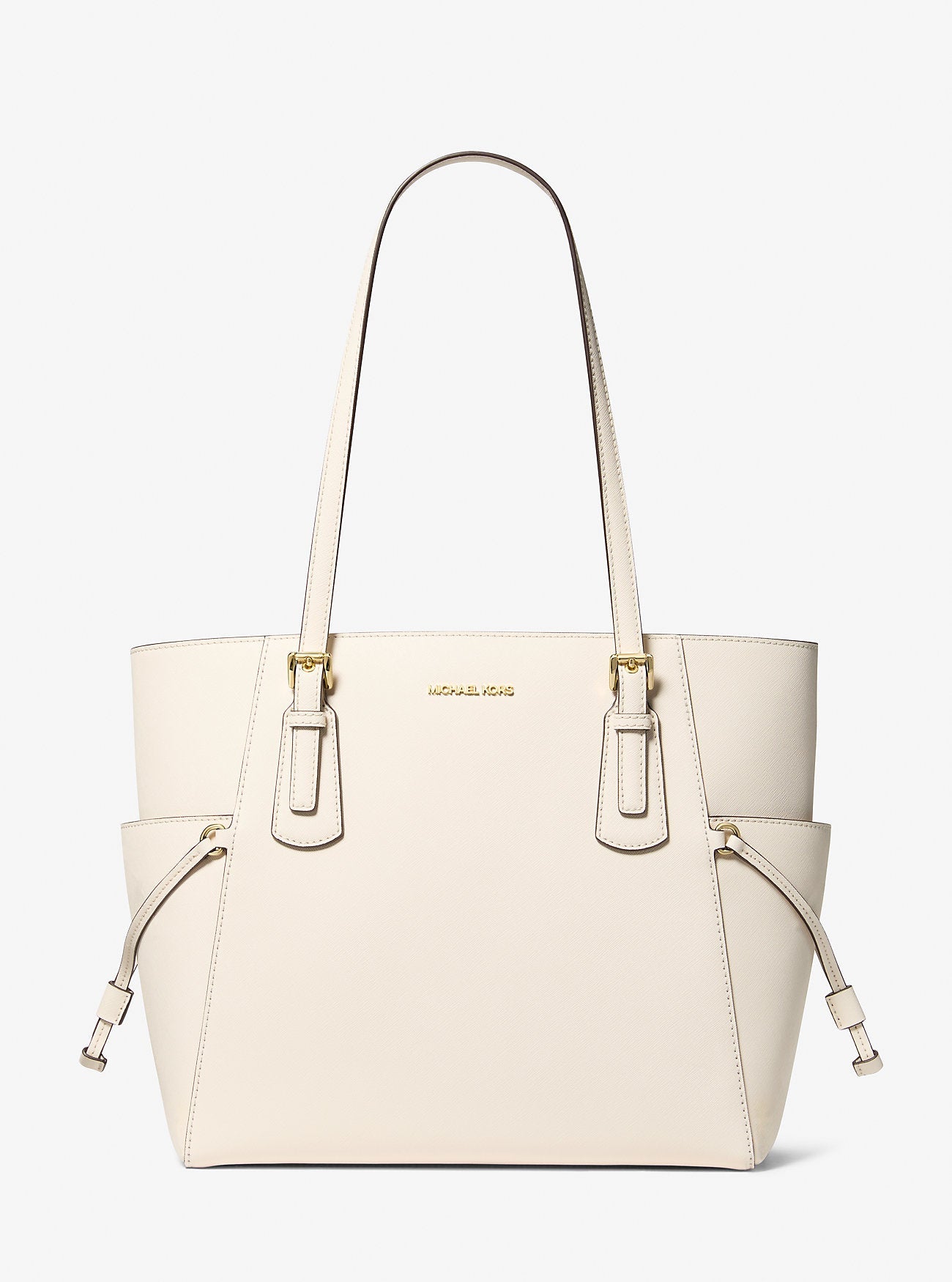 Voyager Large Saffiano Leather Tote Bag Lt Cream Lt Cream