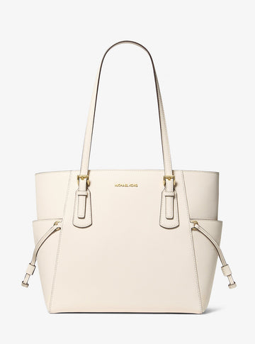 Voyager Large Saffiano Leather Tote Bag Lt Cream Lt Cream