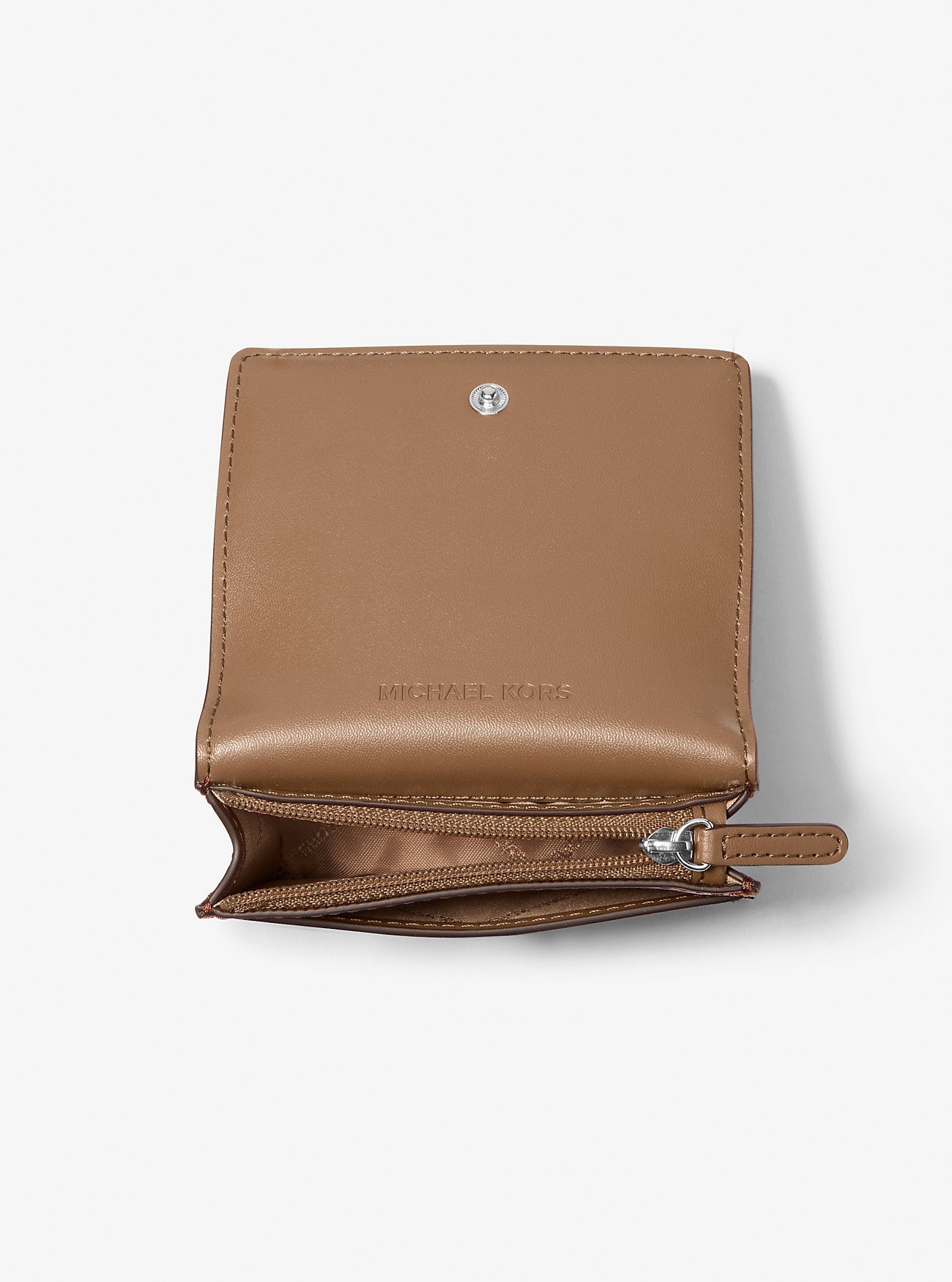 Carson Small Pebbled Leather Wallet Driftwood Driftwood