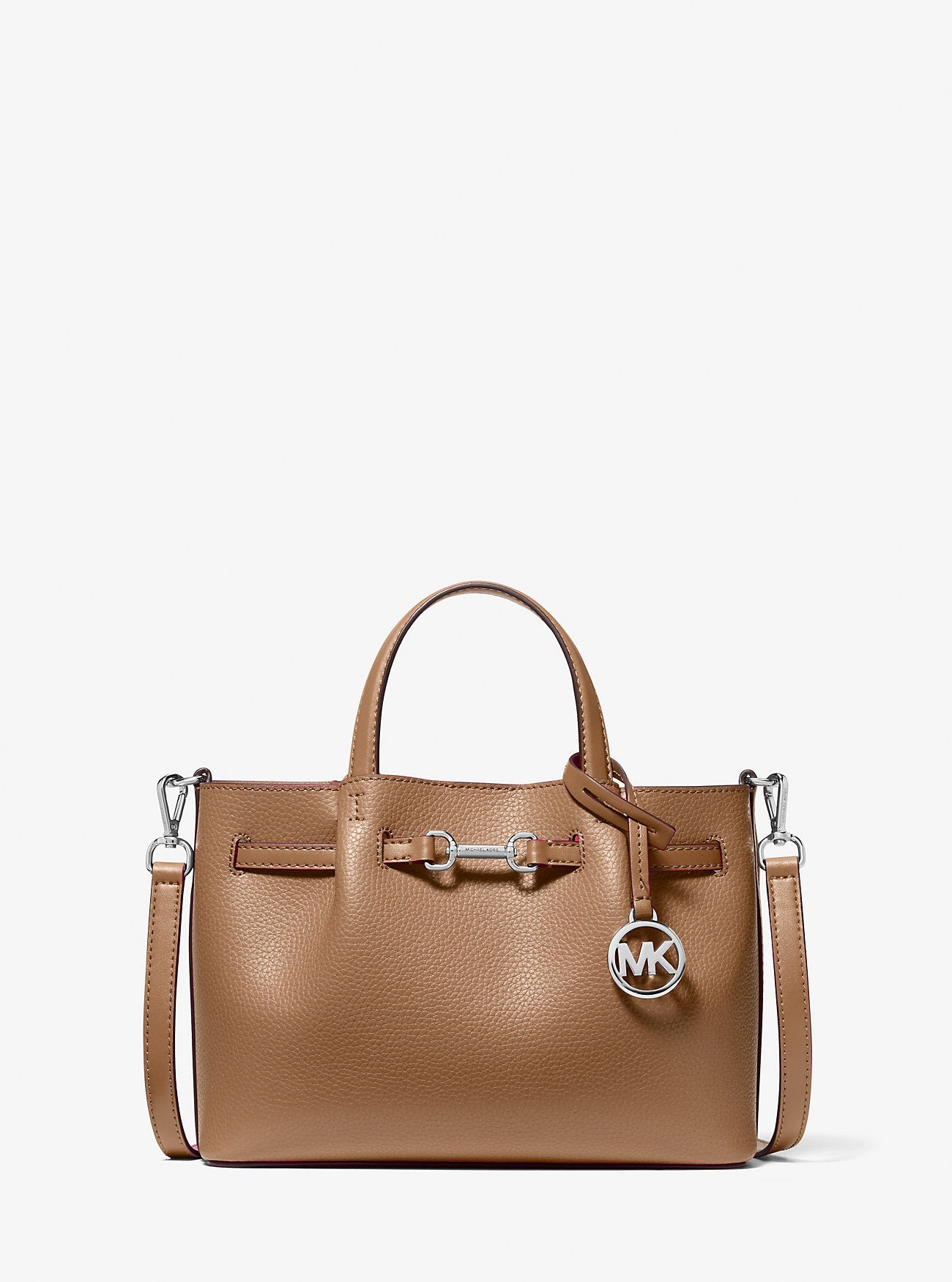 Carson Small Pebbled Leather Satchel Driftwood Driftwood