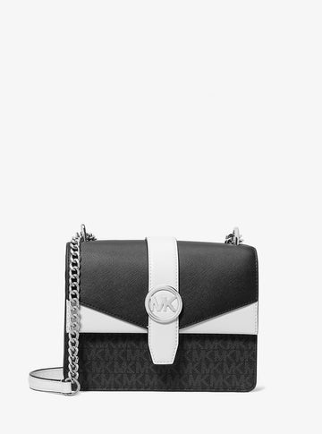 Greenwich Small Color-Block Signature Logo Crossbody Bag Black Combo Black Combo